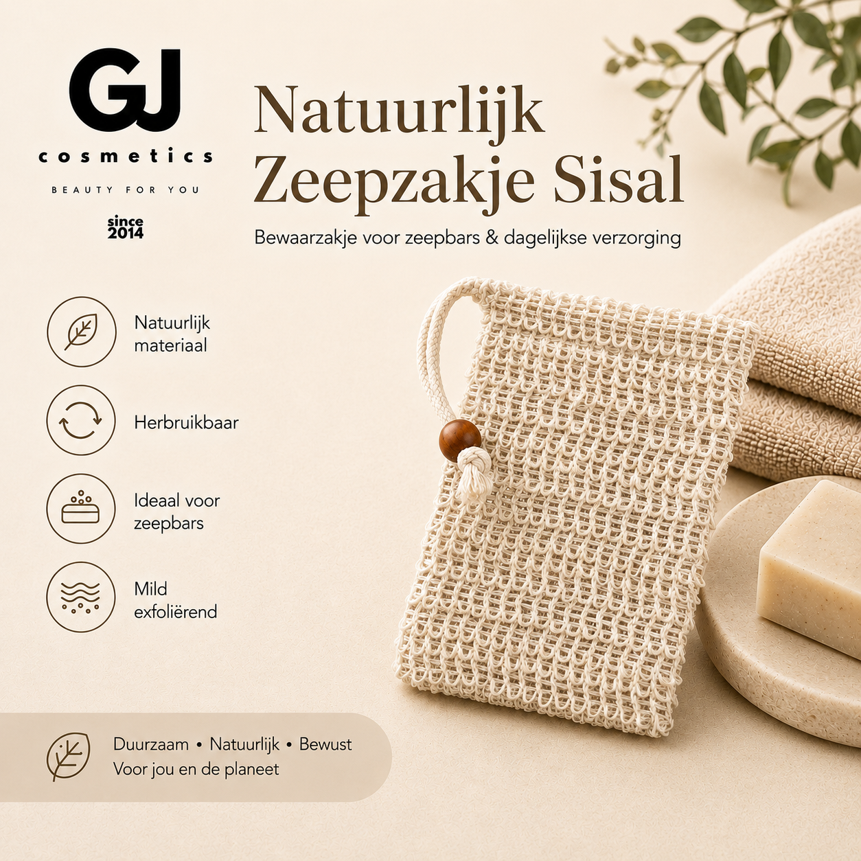 Natuurlijk Zeepzakje Sisal
