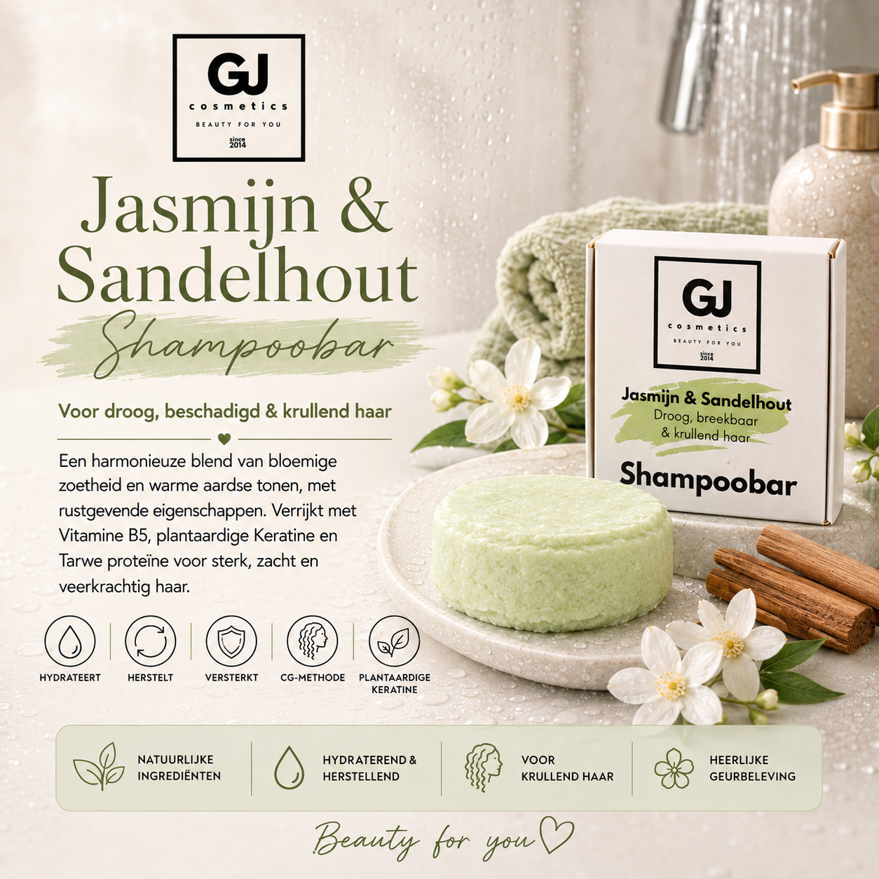 Shampoobar - Jasmijn & Sandelhout