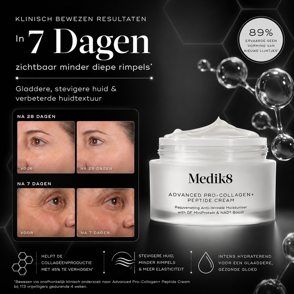 Medik8 Crème | Advanced Pro-Collagen+ Peptide Cream – Collageen & Peptiden Anti-Aging – Verstevigend & Hydraterend – 50ml