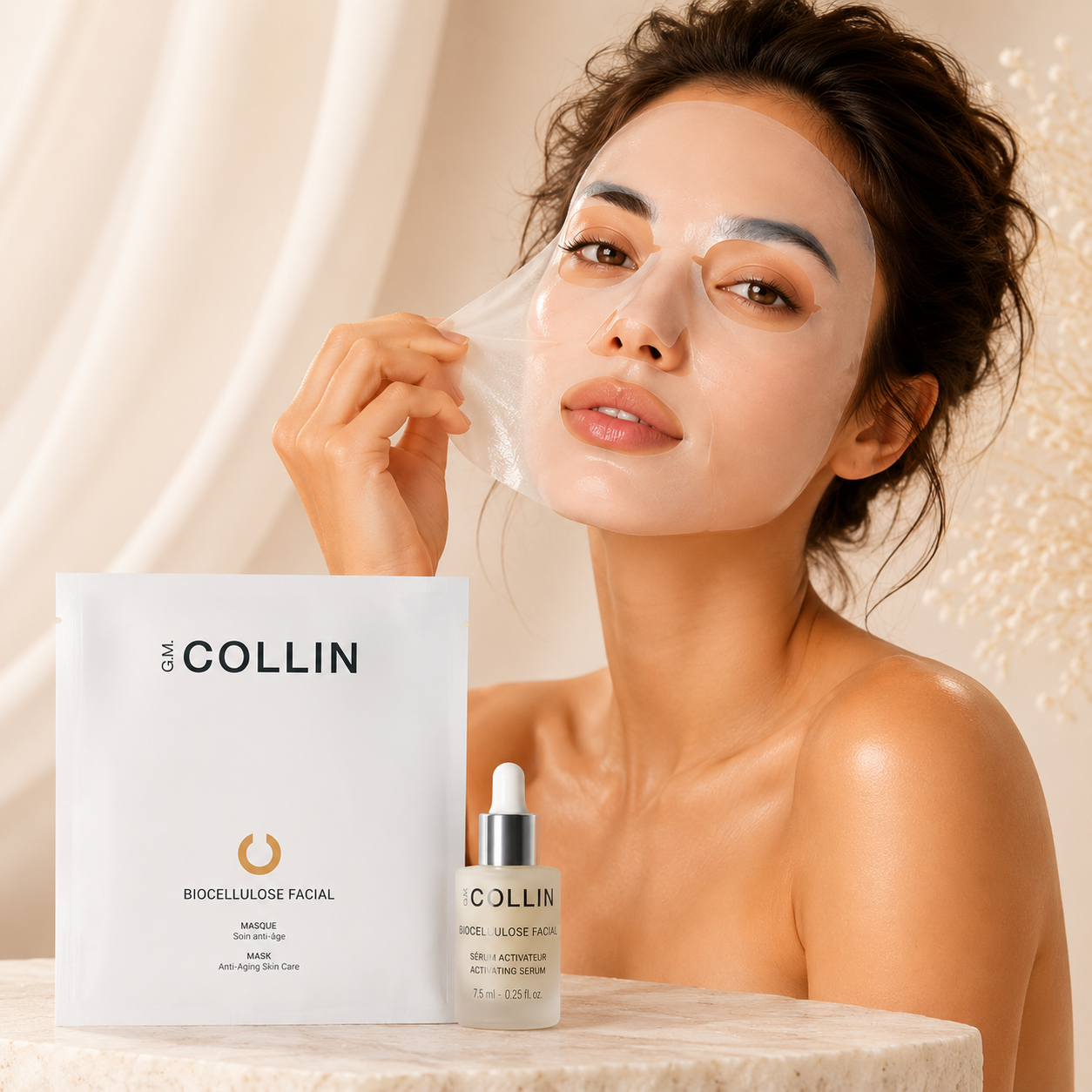 G.M. Collin Masker |  Biocellulose Facial Mask – Intensief Hydraterend Anti-Aging Gezichtsmasker | Tegen Fijne Lijntjes & Rimpels