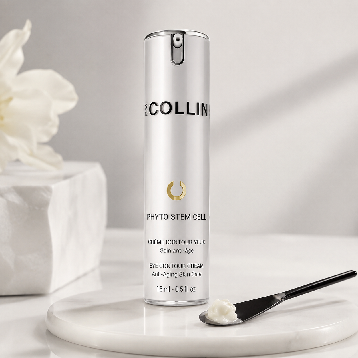 G.M. Collin Oogverzorging | Phyto Stem Cell Eye Contour Cream 15ml – Anti-Aging Oogcrème met Plantaardige Stamcellen & Peptiden tegen Wallen, Donkere Kringen & Rimpels
