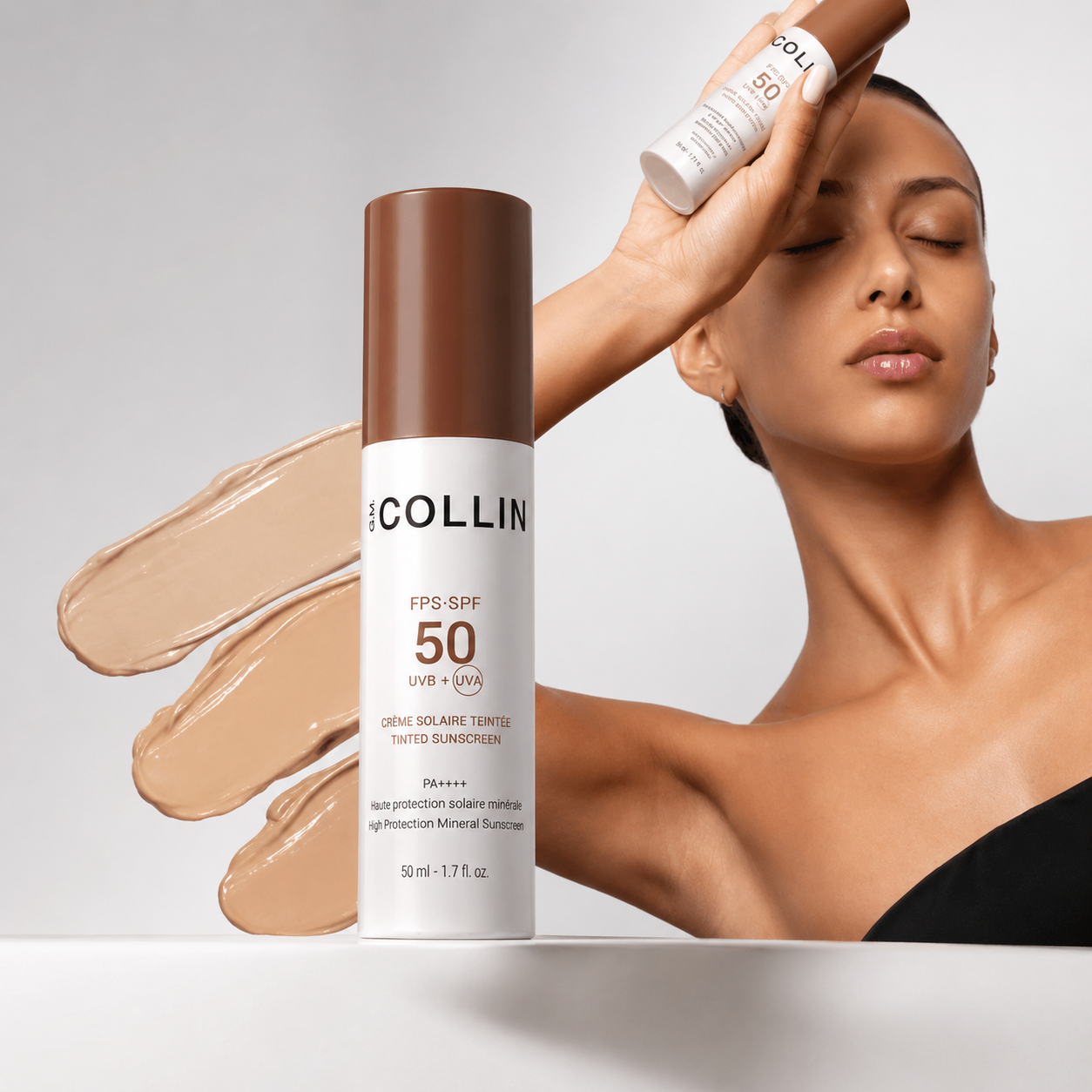 G.M. Collin Zonbescherming | SPF50 UVA-UVB Tinted Sunscreen – 100% Minerale Getinte Zonnebrand met Zinkoxide & Titaniumdioxide