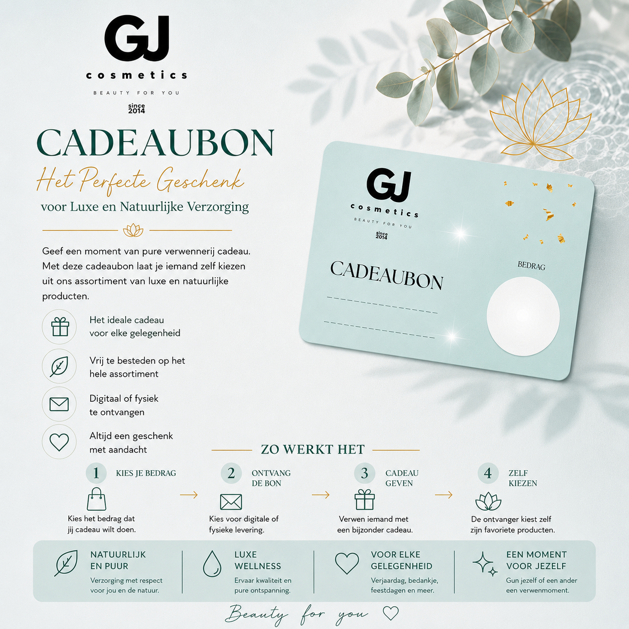 Cadeaubon – Het Perfecte Geschenk voor Luxe en Natuurlijke Verzorging