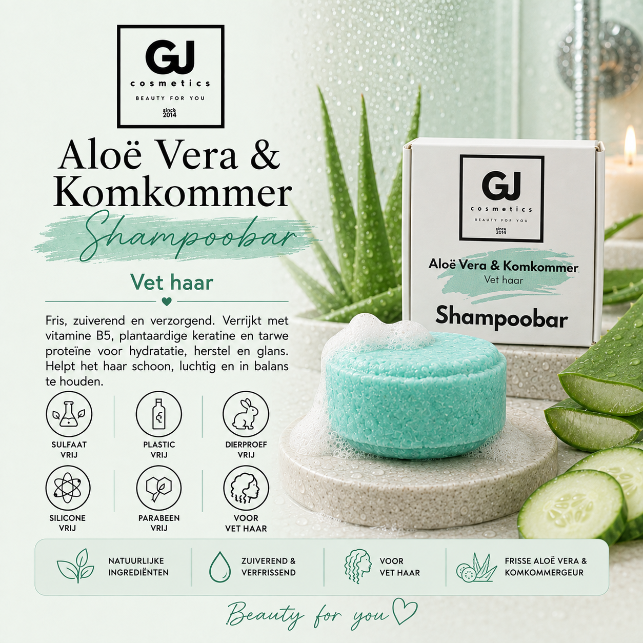 Shampoobar - Aloë Vera & Komkommer
