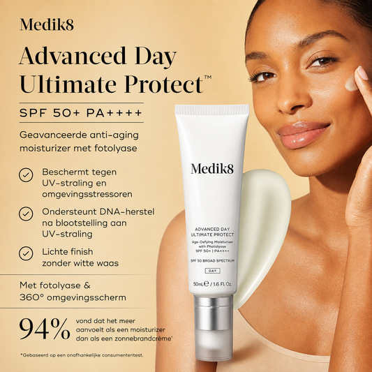 Medik8 Dagcrème | Advanced Day Ultimate Protect™ – SPF50+ PA++++ – DNA-Herstel & Anti-Aging – 50ml
