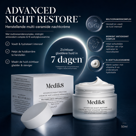 Medik8 Nachtcrème | Advanced Night Restore™ – Multi-Ceramide Anti-Aging Nachtcrème – Herstellend & Verstevigend – 50ml