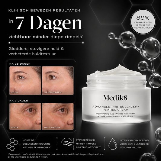 Medik8 Crème | Advanced Pro-Collagen+ Peptide Cream – Collageen & Peptiden Anti-Aging – Verstevigend & Hydraterend – 50ml