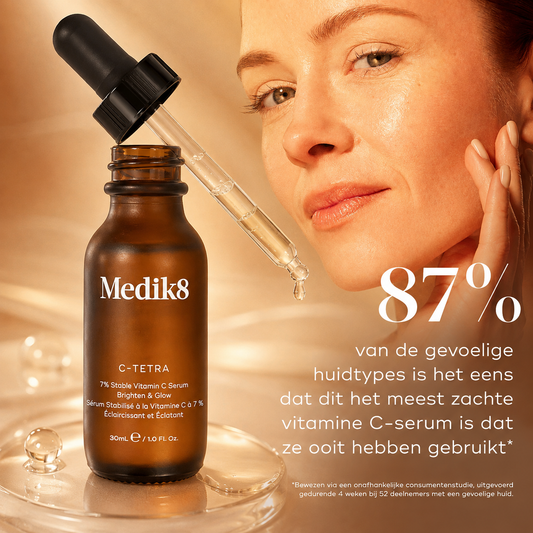 Medik8 Serum | C-Tetra® 30ml – 7% Vitamine C Serum met Vitamine E voor Glow, Egalere Teint & Fijne Lijntjes