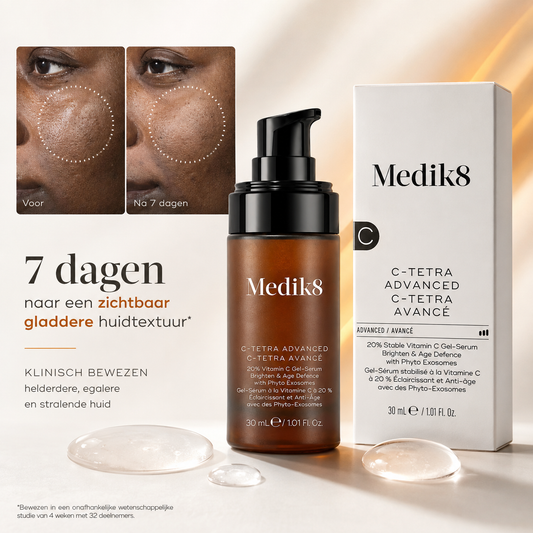 Medik8 Serum | C-Tetra Advanced 30ml – 20% Vitamine C Gel-Serum met Fyto-Exosomen tegen Rimpels, Pigmentvlekken & Doffe Huid
