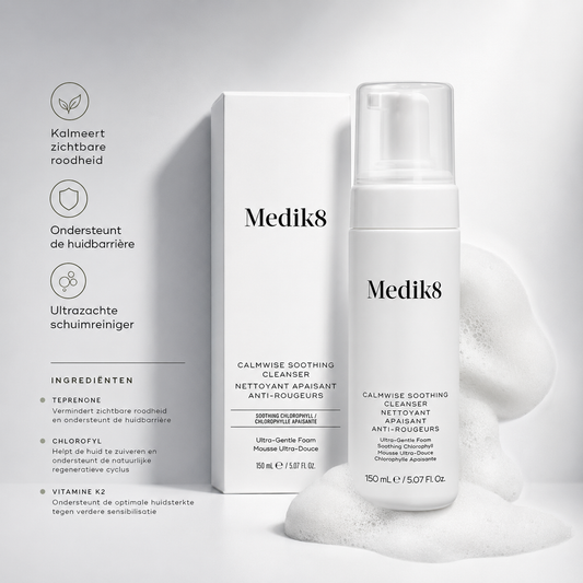 Medik8 Reinigers & toners | Calmwise Soothing Cleanser 150ml - Kalmerende Schuimreiniger met Chlorofyl - Voor Gevoelige & Rode Huid