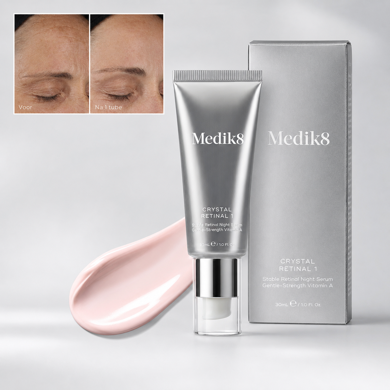 Medik8 Serum | Crystal Retinal 1® 30ml – Anti-Aging Nachtserum met 0,01% Retinaldehyde voor de Gevoelige Huid