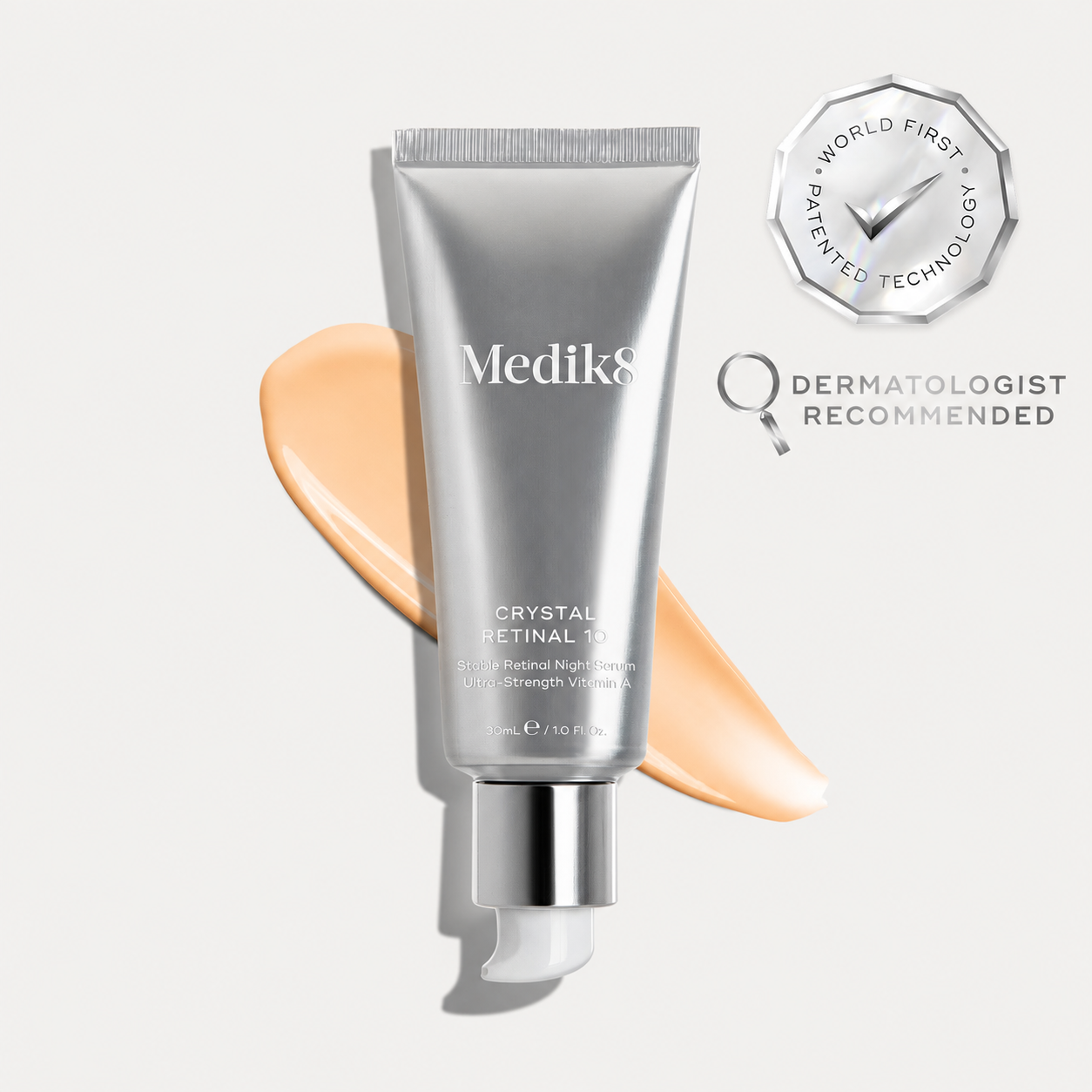 Medik8 Serum | Crystal Retinal 10® 30ml – 0,1% Retinal Anti-Aging Nachtserum voor Gevorderde Vitamine A-Gebruikers