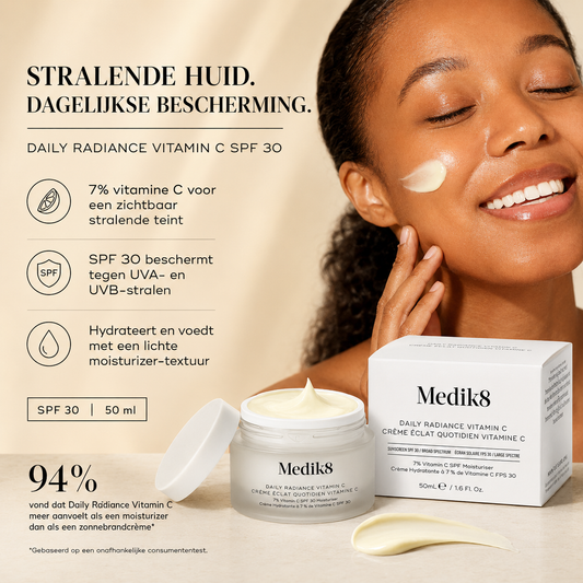 Medik8 Zonbescherming | Vitamine C Daily Radiance Vitamin C SPF30 - 50ml - Dagcrème met 7% Vitamine C