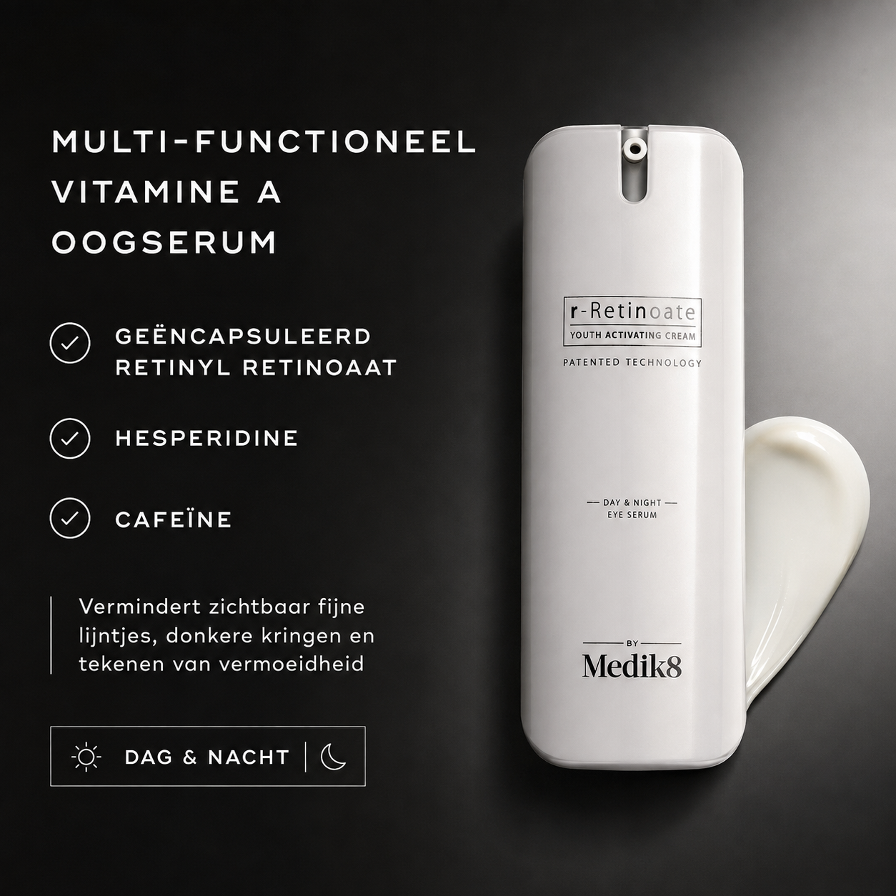 Medik8 Serum | r-Retinoate® Day & Night Eye Serum – Retinyl Retinoate – Fijne Lijntjes, Wallen & Donkere Kringen – 15ml